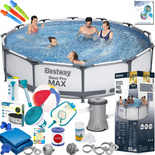BASEN OGRODOWY STELAŻOWY Z POMPA Bestway 305 x 76 ZESTAW Z POKRYWA MAX 22w1