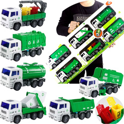 GIGANT ZESTAW ZABAWKI AUTA ŚMIECIARKA WYWROTKA DŹWIG CIĘŻARÓWKA CYSTERNA 6x