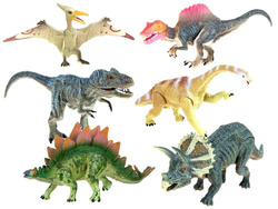 Zestaw figurek dinozaurów DINOZAURY malowane 6szt ZA2051