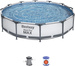 BASEN OGRODOWY STELAŻOWY Z POMPA Bestway 305 x 76 ZESTAW Z POKRYWA MAX 22w1