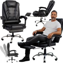 FOTEL BIUROWY OBROTOWY MASAŻ PODNÓŻEK REGULACJA LEŻANKA DO PRACY DOMU BIURA