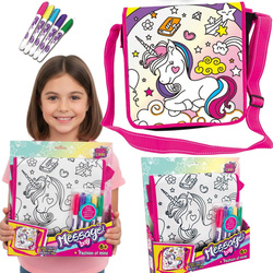 TOREBKA DO MALOWANIA + PISAKI JEDNOROŻEC ZESTAW ARTYSTYCZNY DLA DZIECI