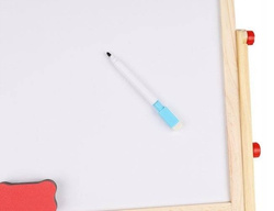 TABLICA DWUSTRONNA EDUKACYJNA MAGNETYCZNA I KREDOWA DLA DZIECI Z AKCESORIA