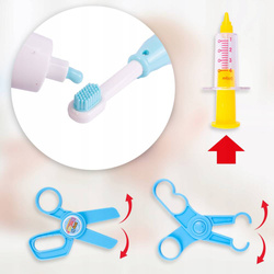 ZESTAW LEKARSKI AMBULANS AUTO KARETKA ZABAWKA DLA DZIECI Z LALKĄ I NOSZAMI