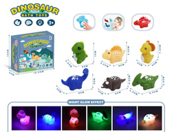 ŚWIECĄCE DINOZAURY ZABAWKI DO KĄPIELI WODY WANNY DLA DZIECI PŁYWAJĄCE 6szt