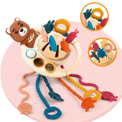 Zabawka Sensoryczna Ośmiornica Pop It MONTESSORI Gryzak dla NIEMOWLĄT MIŚ