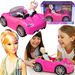 AUTO RÓŻOWY KABRIOLET SAMOCHÓD ZABAWKA DLA LALEK LALKI BEAUTY ZESTAW +LALKA
