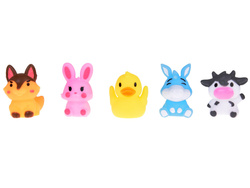 Gumowe pacynki na palec Zwierzątka z FARMY - zestaw 5 figurek ZA5600