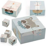 Drewniane Klocki puzzle zwierzęta obrazki z drewna