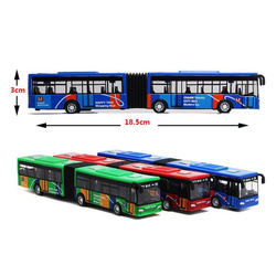 METALOWY AUTOBUS MIEJSKI PRZEGUBOWY 23 CM CZERWONY MODEL ZABAWKA DLA DZIECI