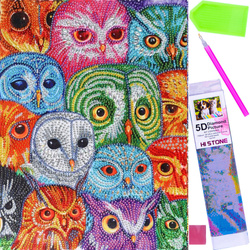 Mandala Mozaika Diamentowa 7D Sowie Głowy 1006610