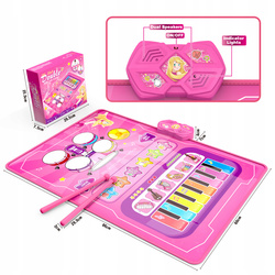 MATA MUZYCZNA PIANINKO I PERKUSJA Z 2 PAŁECZKAMI ZABAWKA DO GRY DLA DZIECI