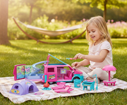 Auto kamper wakacyjny dla lalek obóz akcesoria namiot basen z lalką