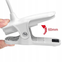 BEZPRZEWODOWA LAMPKA LED DO CZYTANIA NA KLIPS NOCNA BIURKO PRACY 3 TRYBY