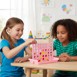 Gra Logiczna Układanka Rzędy 4 W Linii Rzędzie Planszowa Line Up Ułóż Kolor