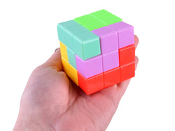 Kostka IQ Tetris 3D KLOCKI UKŁADANKA ZABAWKA gra Magiczna kolorowa