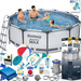 BASEN OGRODOWY STELAŻOWY Z POMPA Bestway 366x100 ZESTAW Z drabinka MAX 22w1