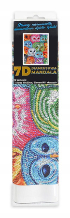 Mandala Mozaika Diamentowa 7D Sowie Głowy 1006610