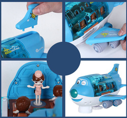 OTWIERANY Samolot pasażerski INTERAKTYWNY + Figurki DŹWIĘK ŚWIATŁO I NAPĘD