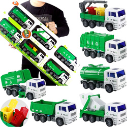 AUTA ŚMIECIARKA WYWROTKA DŹWIG CIĘŻARÓWKA CYSTERNA 6x GIGANT ZESTAW ZABAWKI