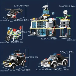 Klocki Policja SWAT Zestaw Klocków 1261 Budynek Policyjny Auto Motor Jeep