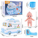 ZESTAW LEKARSKI AMBULANS AUTO KARETKA ZABAWKA DLA DZIECI Z LALKĄ I NOSZAMI