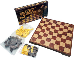 Szachy Warcaby MAGNETYCZNE Zestaw gier 2w1 GRA PL