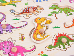 Puzzle drewniane dinozaury 11ele układanka ZA4723