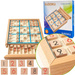 Drewniane Sudoku Zestaw Do Gry Gra Drewno Łamigłówka Dla Dzieci i Dorosłych