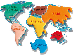 Edukacyjny zestaw masa plastyczna kontynenty MAPA ŚWIATA foremki ZA4650
