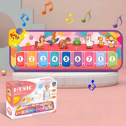 MATA MUZYCZNA ZWIERZĘTA DLA DZIECI DZIEWCZYNKI GRA ZABAWA TANECZNA RÓŻOWA