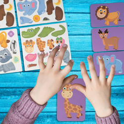 UKŁADANKA MAGNETYCZNA KLOCKI MAGNETYCZNE PUZZLE ZWIERZĘTA MONTESSORI