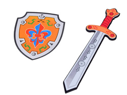 Zestaw dla Rycerza Piankowa Tarcza Miecz piankowy godło Lilia ZA5315