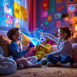 RĘCZNY PROJEKTOR RZUTNIK DO POKAZ SLAJDÓW ZDJĘĆ ZABAWKA DLA DZIECI LATARKA