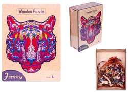 PUZZLE DREWNIANE Dla Dorosłych KLOCKI SKRZYNKA