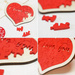 Drewniane Puzzle W Kształcie Serca I Love You Czerwone Dla Dzieci Dorosłych