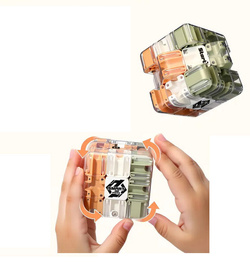 KOSTKA dla dzieci Z LABIRYNTEM I METALOWA KULKA GRA LOGICZNA CUBE MAZE 3D