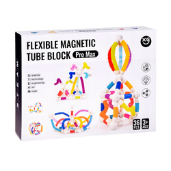 RURKI KONSTRUKCYJNE MAGNETYCZNE KLOCKI UKŁADANKA ZABAWKA ZESTAW DLA DZIECI