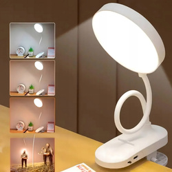 BEZPRZEWODOWA LAMPKA LED DO CZYTANIA NA KLIPS NOCNA BIURKO PRACY 3 TRYBY