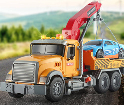 AUTO POMOC DROGOWA ZABAWKA SAMOCHÓD LAWETA DLA DZIECI HOLOWNIK Z DŹWIGIEM