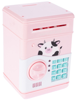 SKARBONKA SEJF ŚWINKA BANK NA BANKNOTY MONETY KOD ZABAWKA DLA DZIECI RÓŻOWA