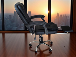 FOTEL BIUROWY OBROTOWY MASAŻ PODNÓŻEK REGULACJA LEŻANKA DO PRACY DOMU BIURA