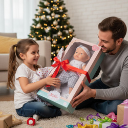 LALKA BOBAS CHŁOPCZYK 42 CM REALISTYCZNY STRÓJ SPORTOWY BUTELKA SMOCZEK