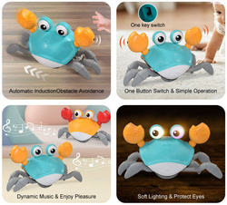 KRAB PEŁZAJĄCY INTERAKTYWNY Z DŹWIĘKIEM ZIELONY UCIEKAJĄCY CHODZĄCY ZABAWKA