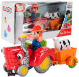 TRAKTOR TRAKTOREK FARMERA Z PRZYCZEPKĄ INTERAKTYWNY JEŹDZI ŚPIEWA KRÓWKA