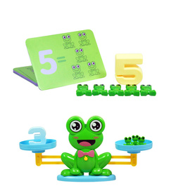 GRA EDUKACYJNA WAGA SZALKOWA ŻABA ŻABKI I KARTY NAUKA LICZENIA PRZEZ ZABAWĘ