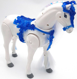 Duży CHODZĄCY KOŃ KONIK KUCYK dla LALKI LALEK DŹW.