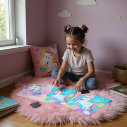 MAGNETYCZNA UKŁADANKA JEDNOROŻEC KSIĄŻECZKA PUZZLE MAGNETYCZNE ZABAWKA