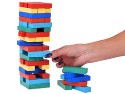 Gra Jenga Chwiejąca się wieża kolorowe klocki GR0627