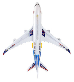 SAMOLOT PASAŻERSKI JEŹDZI GRA ŚWIECI DŹWIĘK zabawka DUŻY 45 A380 diody LED